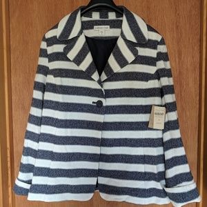Coldwater Creek Indigo Stripe Jacket NWT